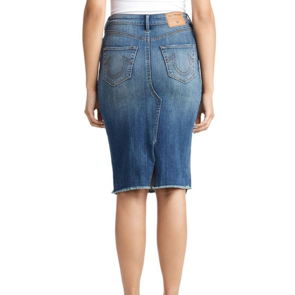 NWOT! TRUE RELIGION, Denim Skirt - Picture 3 of 9